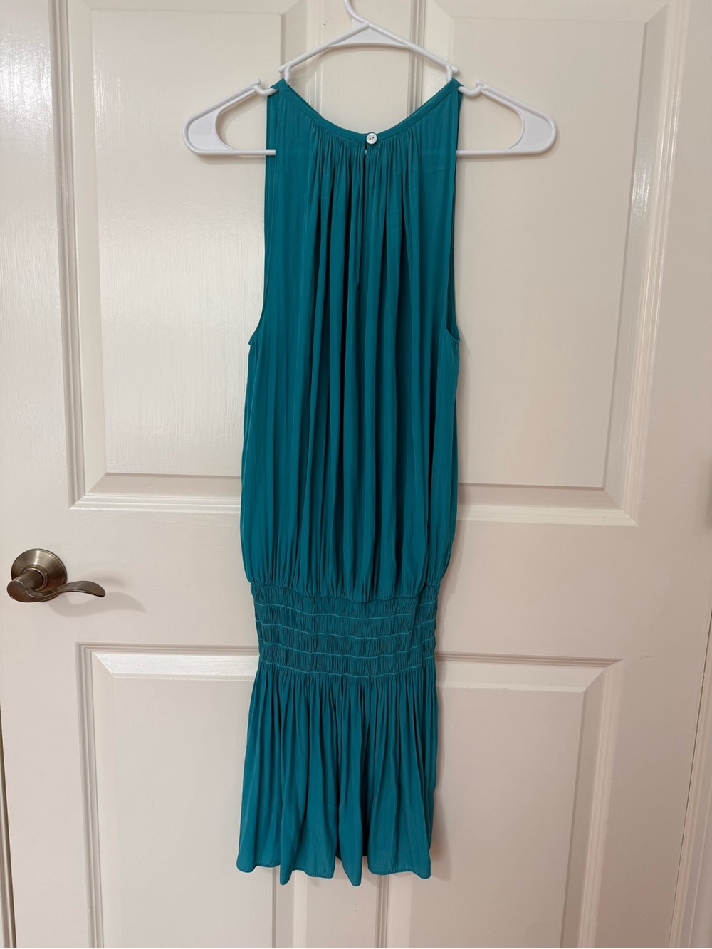Ramy Brook Teal Drop-Waist Mini Dress - Picture 2 of 6